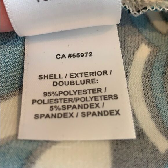 Laundry By Design green, white& black print dress - Picture 8 of 8